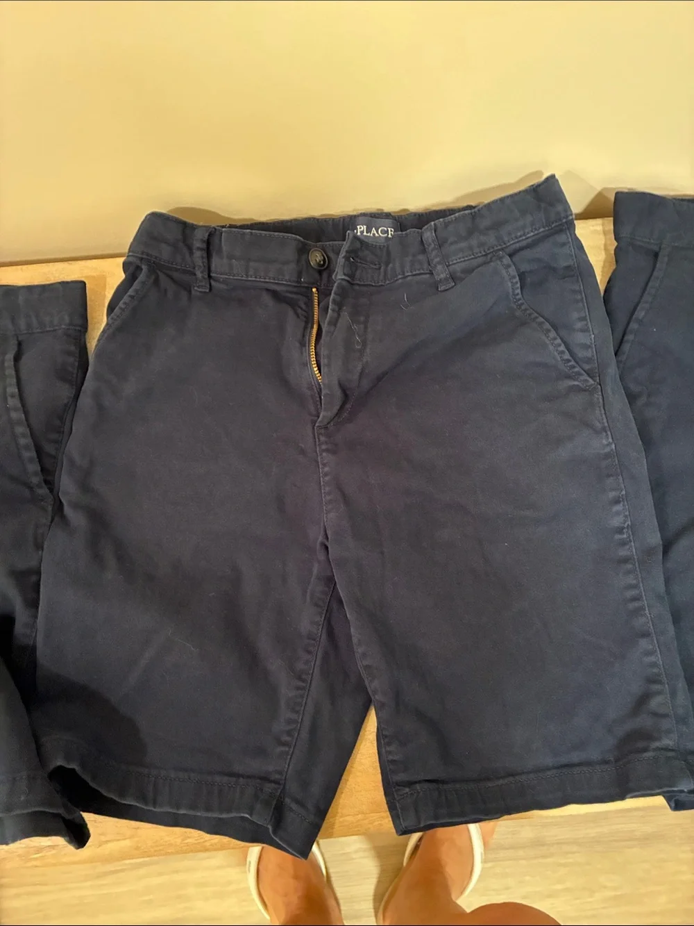 The Children's Place Navy Blue Kids Chino Shorts 10 Husky